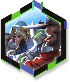 Overwatch Characters Inside Hexagon Frame