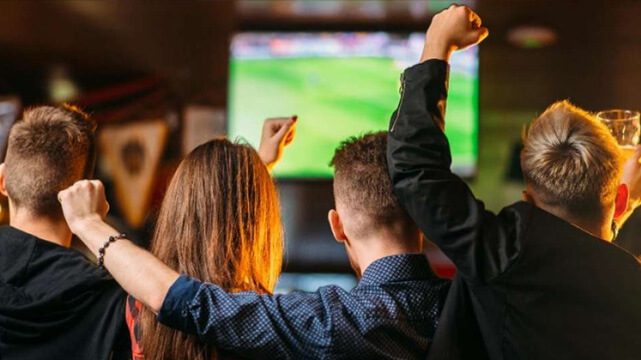 Watching Sports And Cheering