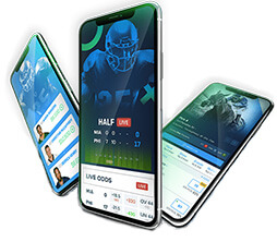 Cell Phones Depicting NFL Live Betting