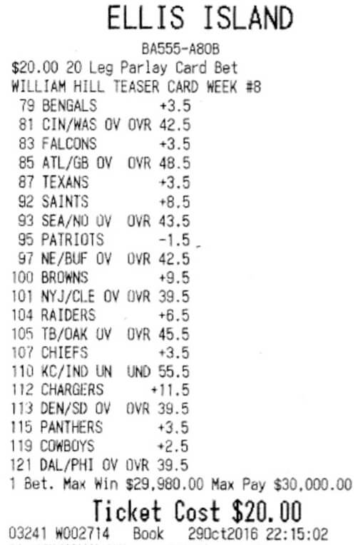 Parlay betting sheets best sports betting info appleton