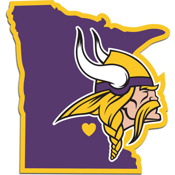 Minnesota Map Silhouette - Minnesota Vikings Logo