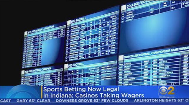 Screenshot of News Report About Sports Betting in Indiana