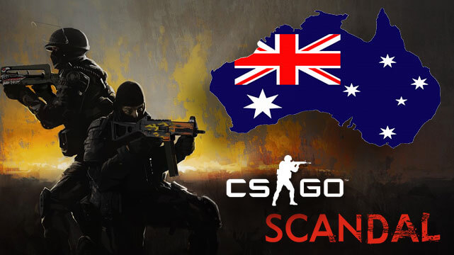 Australian Flag On Continent And CSGO Scandal
