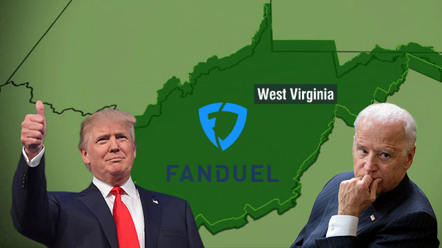Trump Vs Biden In Virginia And Fanduel Logo