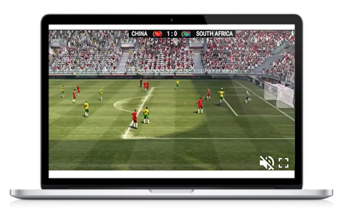 Virtual Soccer on Laptop