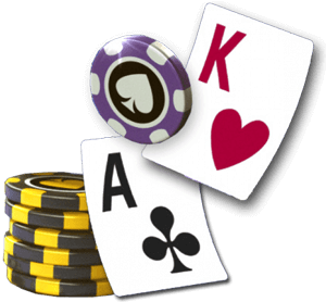 Ace and King Cards - Casino Chips