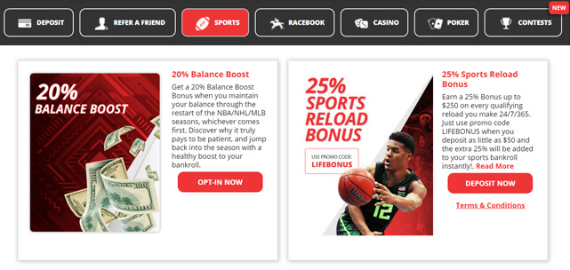 BetOnline Sports Promotions Site Screenshot