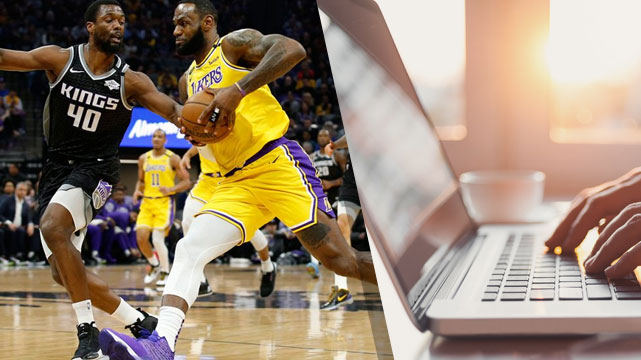 Researching On Laptop And Lebron James