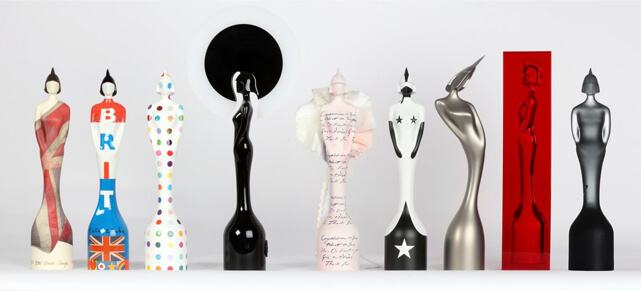 Different BRIT Awards Trophies Over the Years