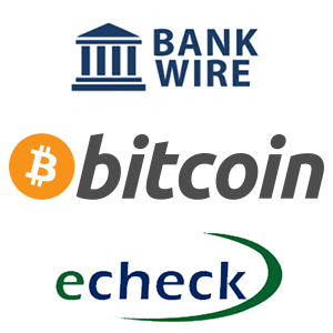 Bitcoin, Bank Wire, ECheck