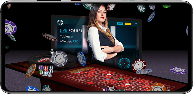 Live Dealer Roulette - Casino Chips - Smartphone