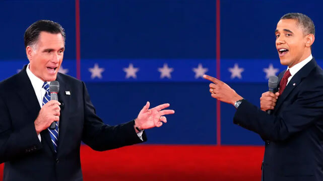 Romney And Obama Debate 2012