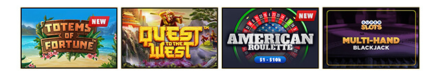 Super Slots Latest Games Logos