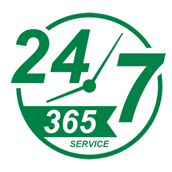 24/7 365 Days Service