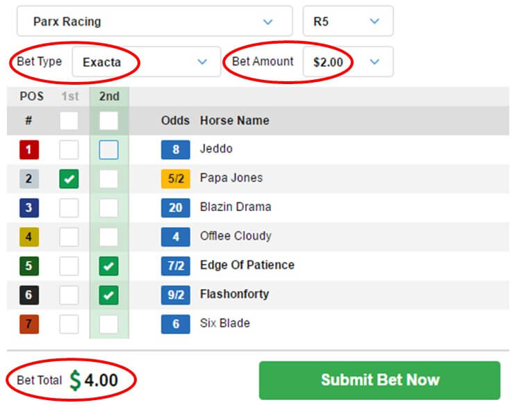 Betting Site Exotic Box Options