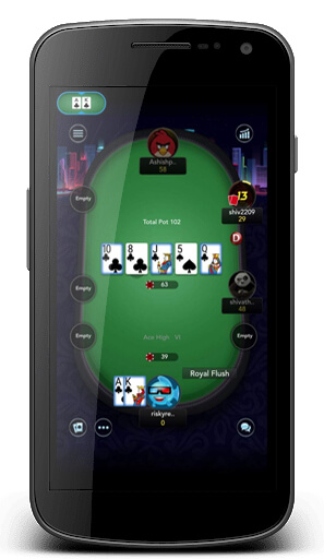 Poker Game in a Mobile Phone