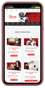 BetOnline Mobile App - Red Mobile Phone-1