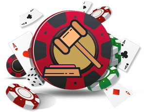 Casino Games - Law - Casino Chip - Gavel