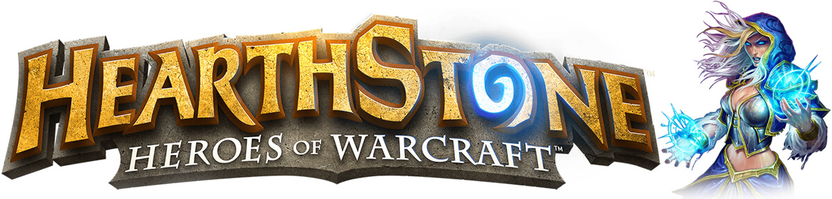 Hearthstone Logo and the Crystal Maiden Banner