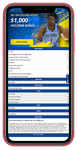Sportsbetting.ag Mobile App - Red Mobile Phone