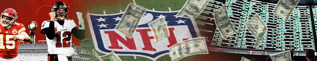 Chiefs NFL Logo Money Flying and Betting Lines