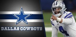 Dak Prescott With Cowboys Background