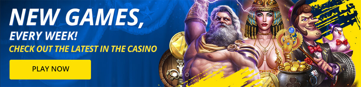 SportsBetting.ag Casino New Games Banner