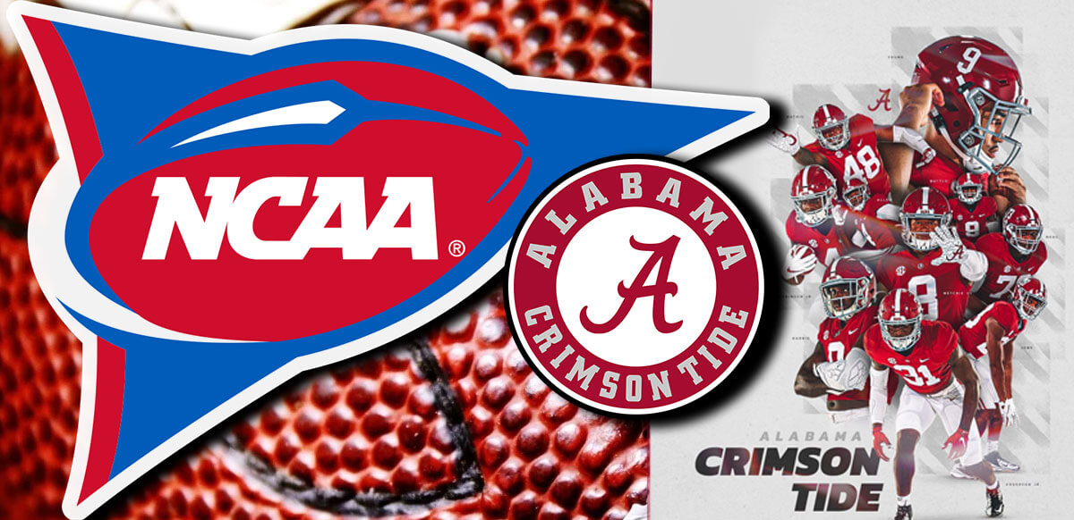 College Football With Alabama Crimson Tide Background