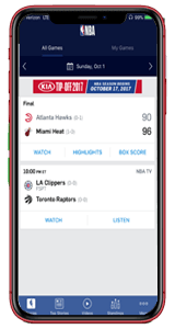 NBA Official App - Red Mobile Phone