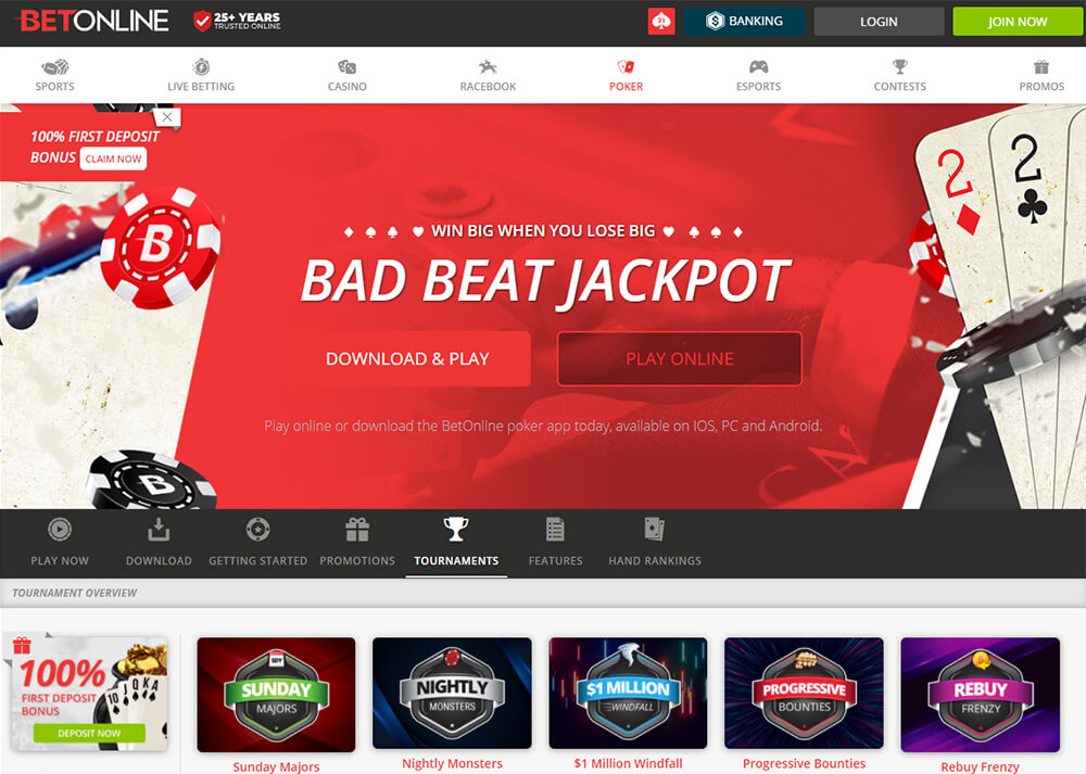 BetOnline Poker Hub Screenshot