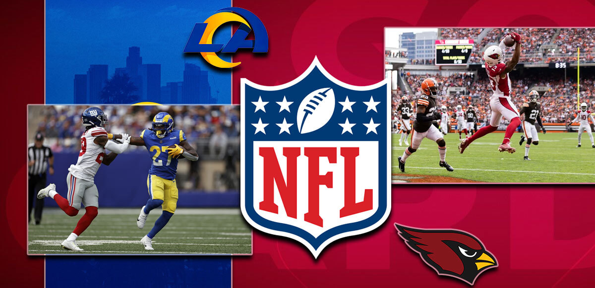 Cardinals And Rams With NFL Background