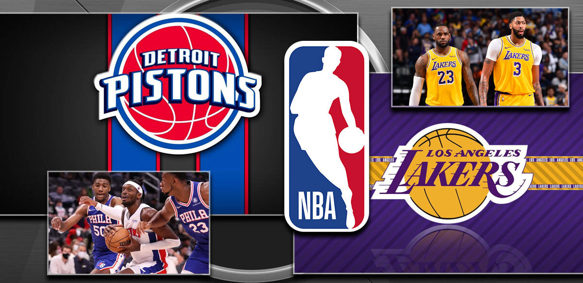 Detroit Pistons And Los Angeles Lakers Background