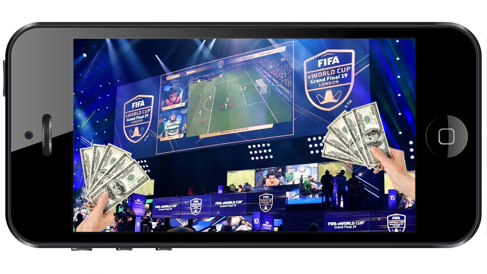 FIFA Esports Betting - Mobile - Hands Holding Money