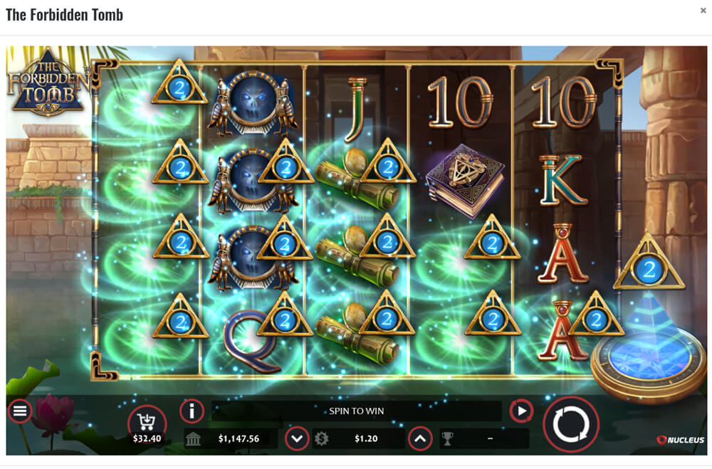 The Forbidden Tomb Slot Machine Screenshot
