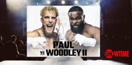 Jake Paul vs Tyron Woodley II - Showtime Logo - Boxing Ring Background