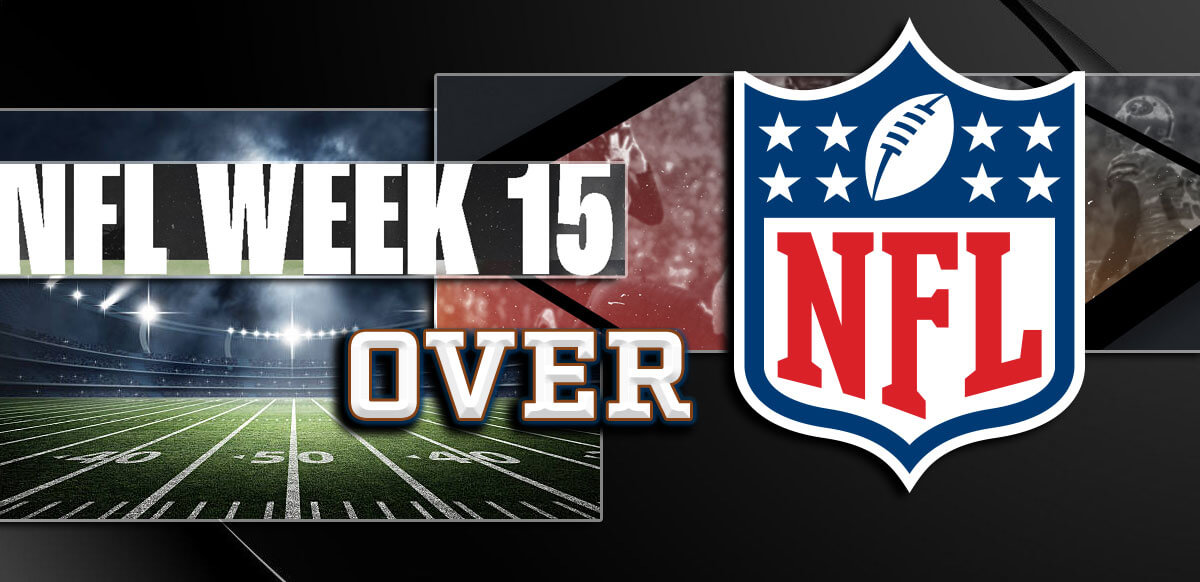 NFL Week 15 Over Football Background