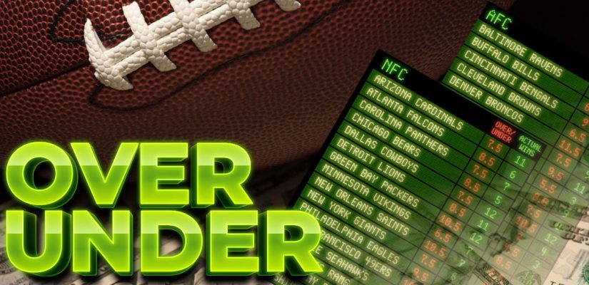 Over Under Football Betting Sportsbook Background