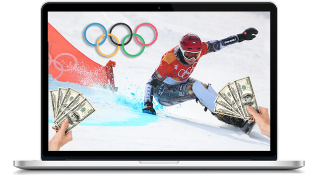 Winter Olympic Snowboard Betting - Laptop