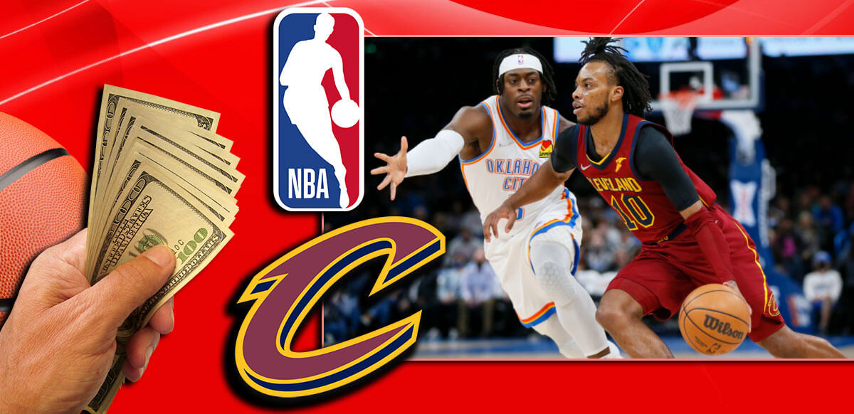 Cleveland Cavaliers With NBA Logo Background