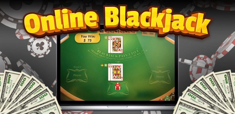 Online Blackjack Money Background