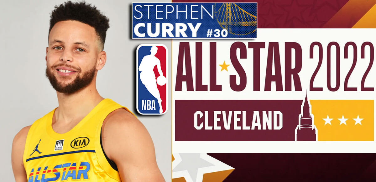 Stephen Curry NBA Allstar 2022 Basketball Background