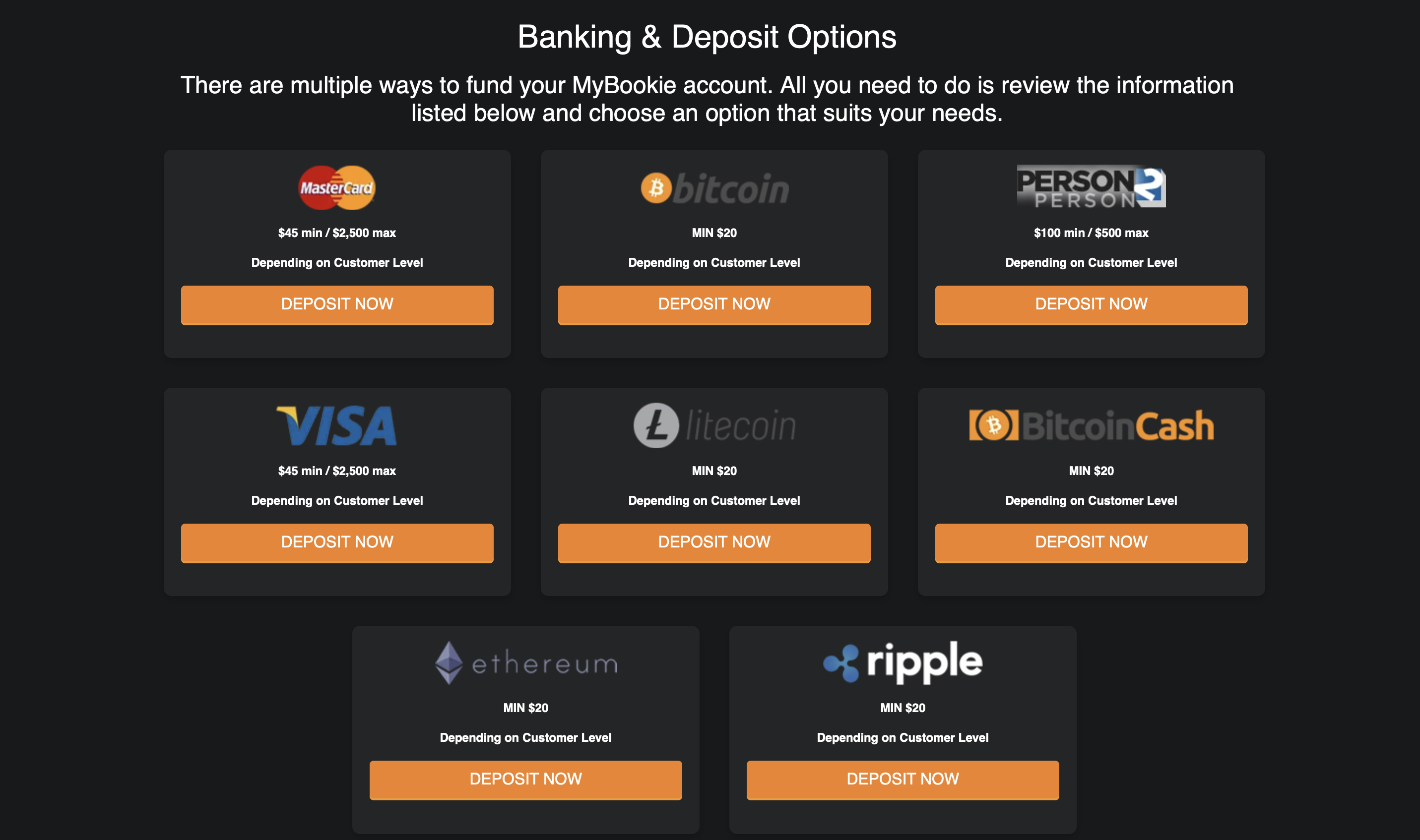 Banking MyBookie Screenshot