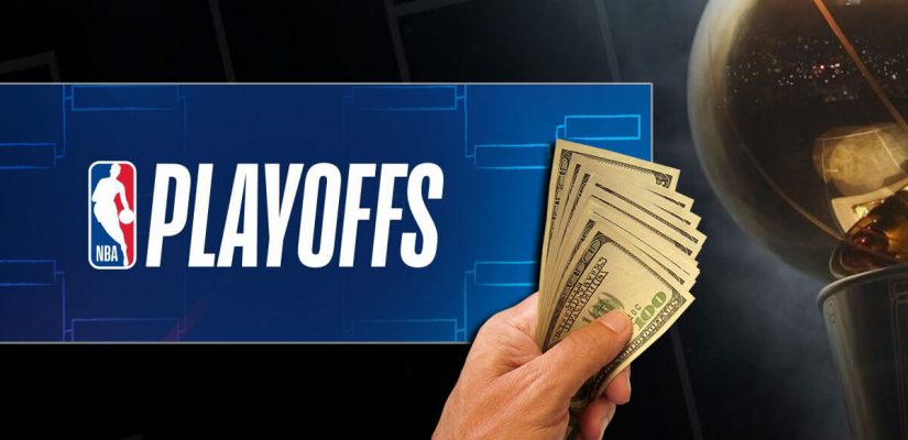NBA Playoffs Betting Money Background