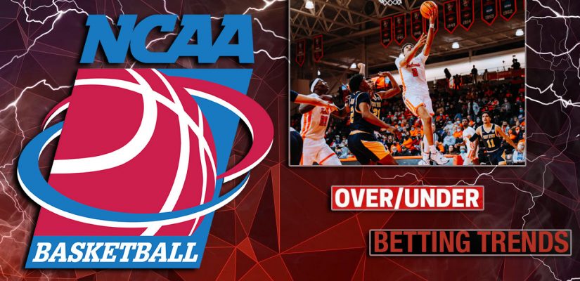 Over Under Betting Trends NCAA Basketball Background