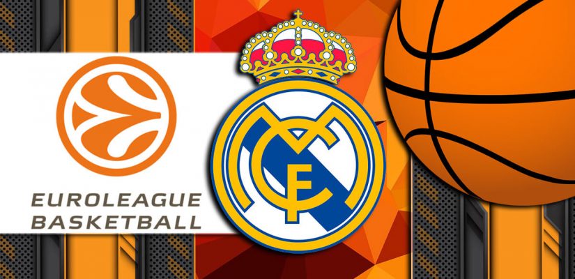 Real Madrid Euro League Basketball Orange Background