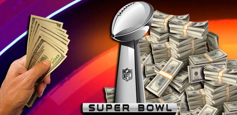 Super Bowl Betting Cash Pile Background