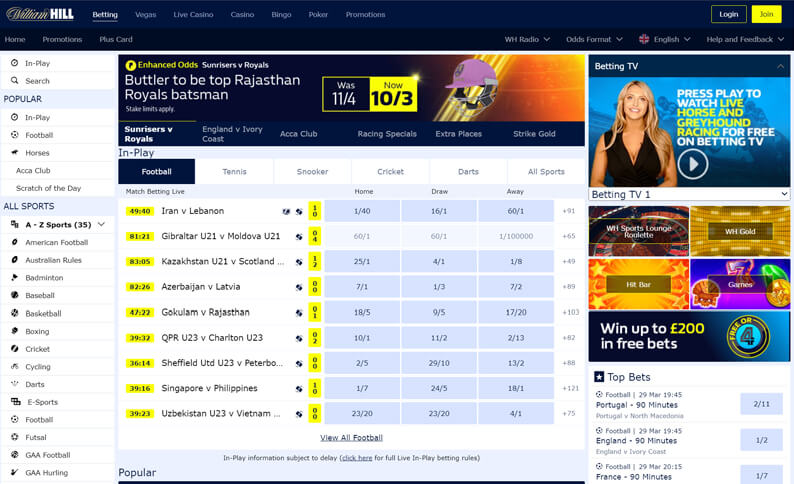 william hill each way betting rules in texas