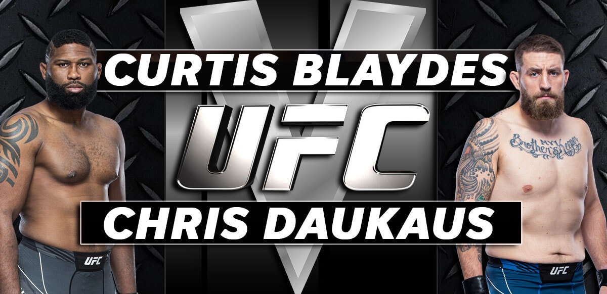 Curtis Blaydes And Christopher Daukaus Silver UFC Background