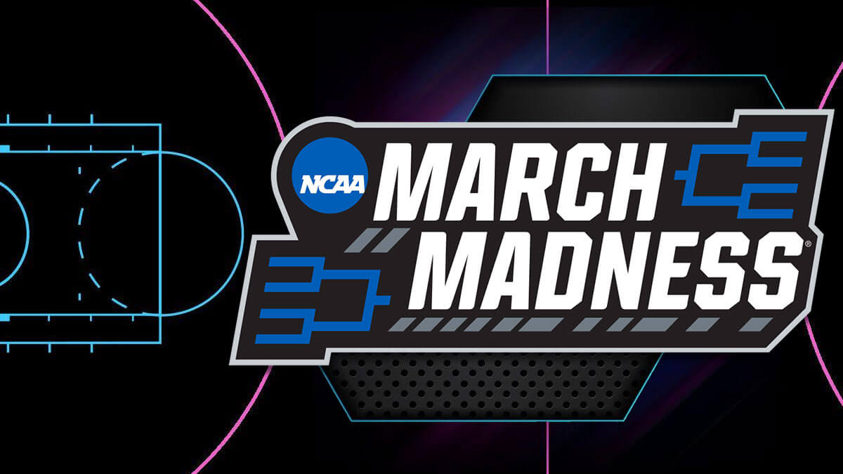 March Madness Teal Basketball Background