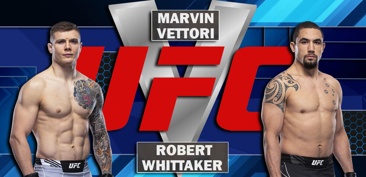 Marvin Vettori V Robert Whittaker Red UFC Logo